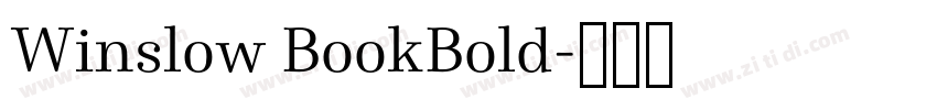 Winslow BookBold字体转换 Winslow BookBold字体转换